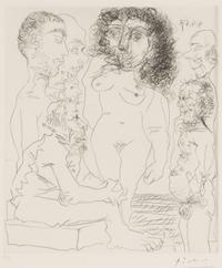Pablo Picasso (Spanish, 1881–1973) — Réflexion du vieux peintre sur la femme (from 60 Series ), 1967