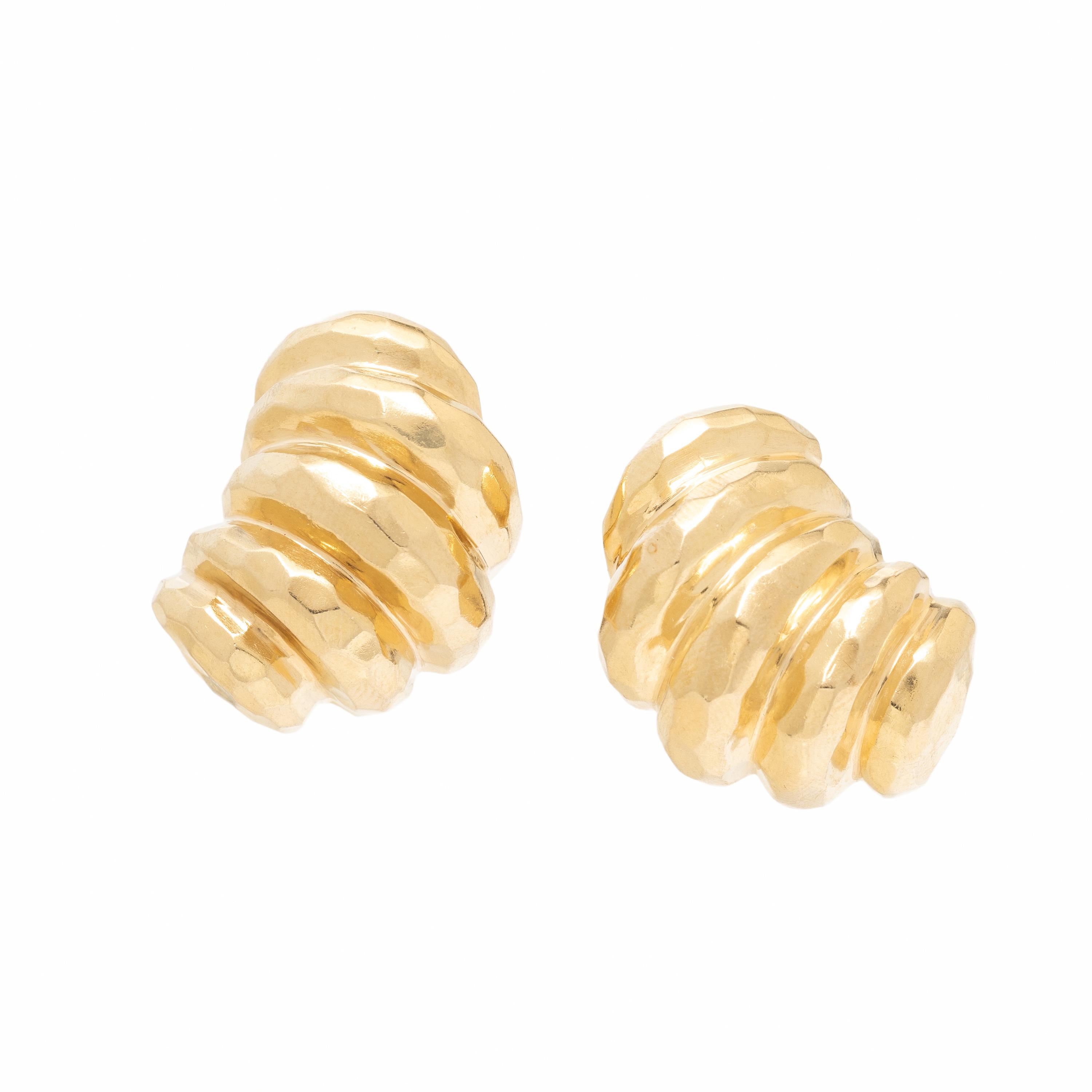 Yellow Gold Shrimp Earrings