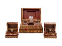 Three Faux Book-Form Cave à Liqueur Sets