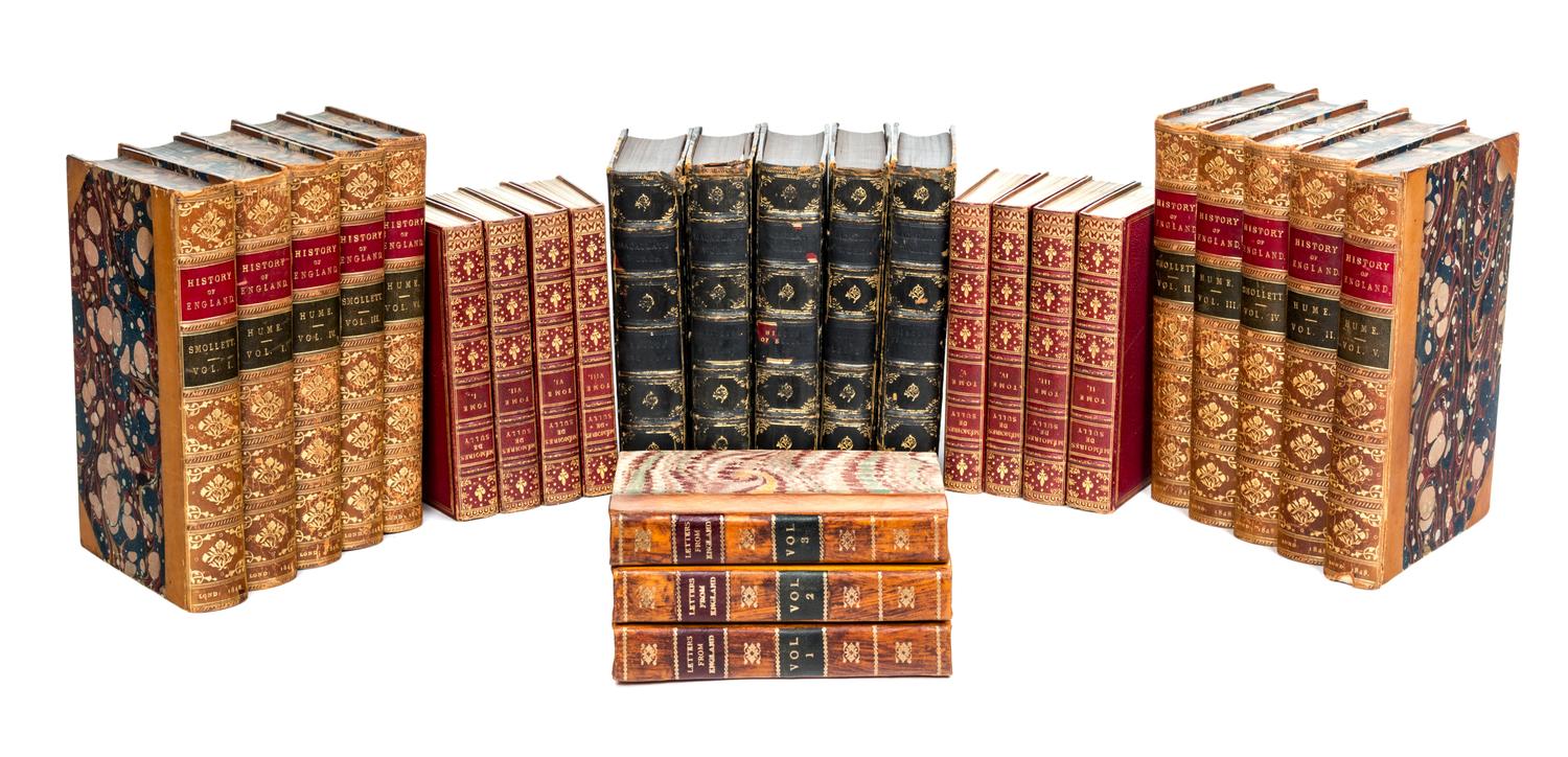 SMOLLETT, TOBIAS AND DAVID HULME, ed. The History of England. London, 1848. 10 vols. With (...) other works (... total)