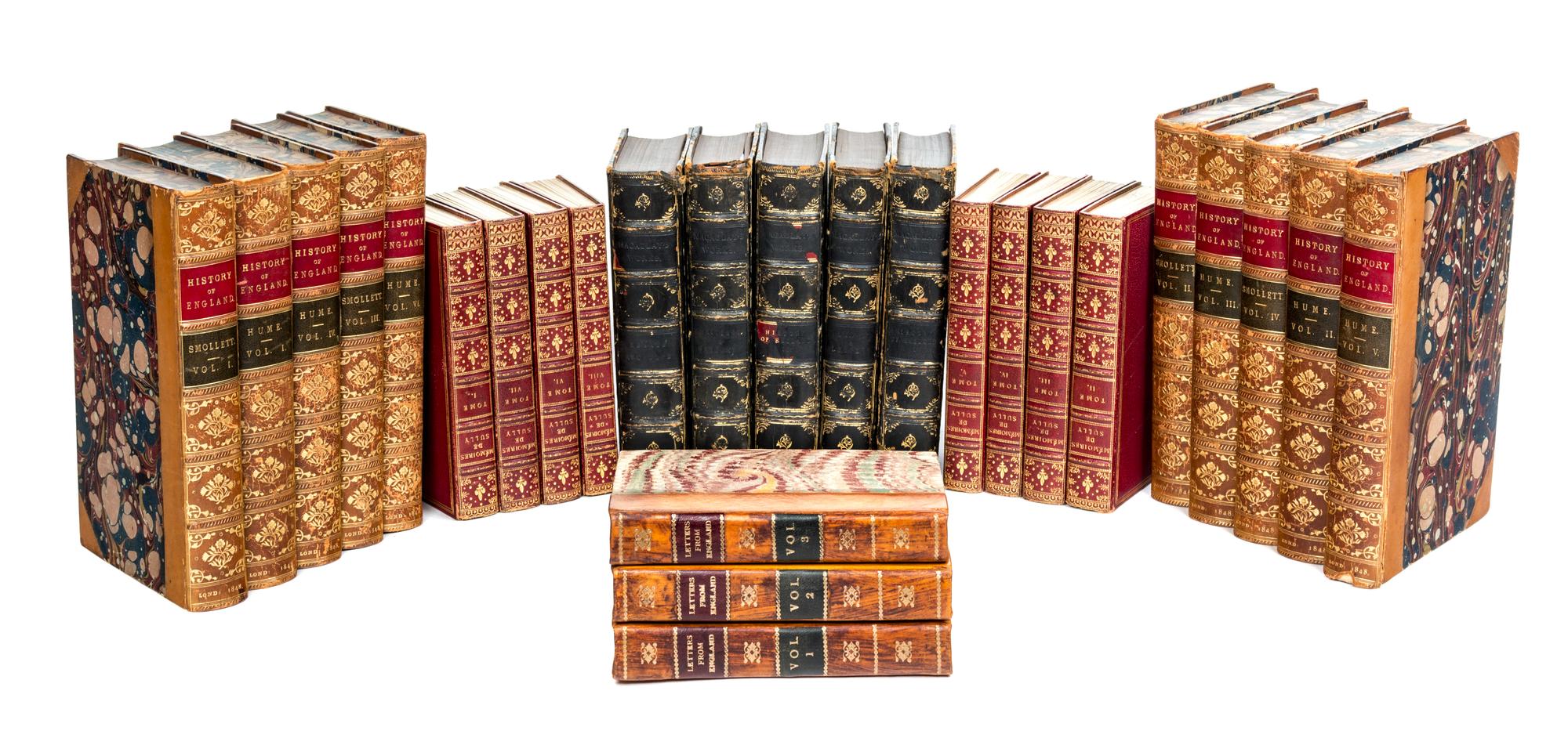 SMOLLETT, TOBIAS AND DAVID HULME, ed. The History of England. London, 1848. 10 vols. With (...) other works (... total)