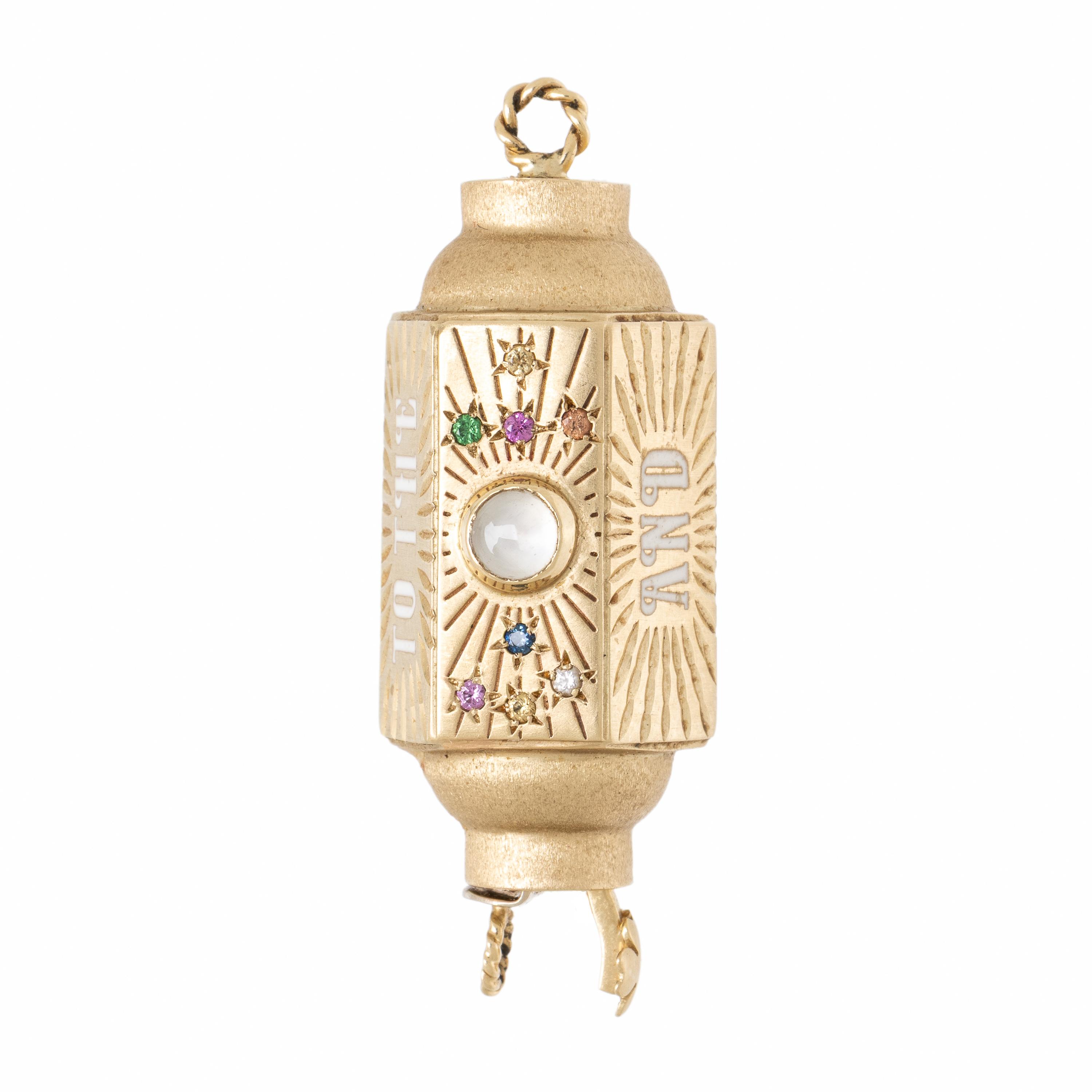 Marie Lichtenberg, 'Love You', Yellow Gold and Multigem Locket Pendant