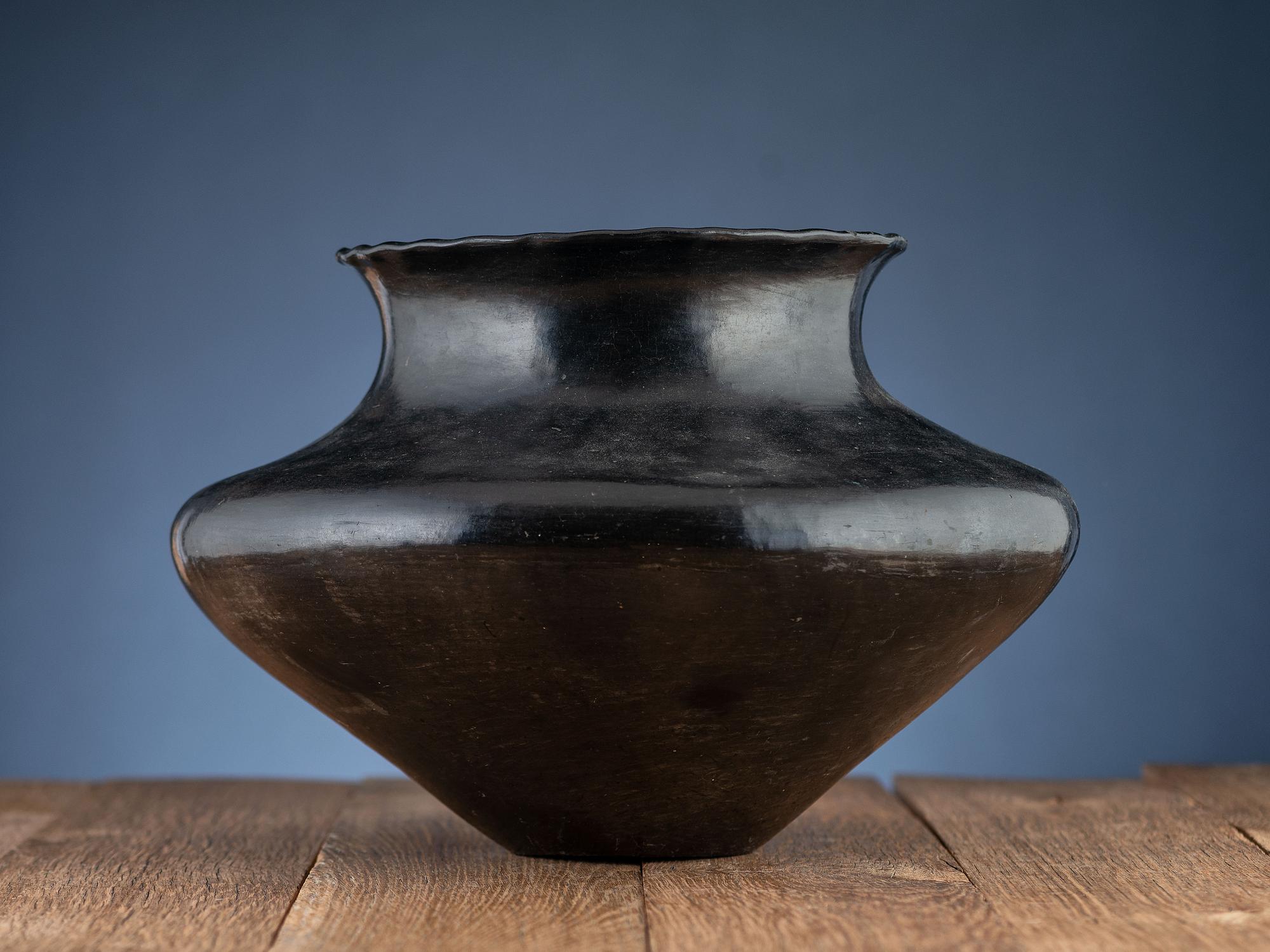 Ohkay Owingeh Blackware Pottery Olla