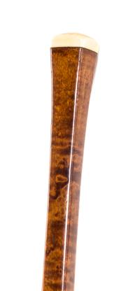 An American Ivory Handled Walking Stick, Width of handle 1 x length overall 35 3/4 inches.