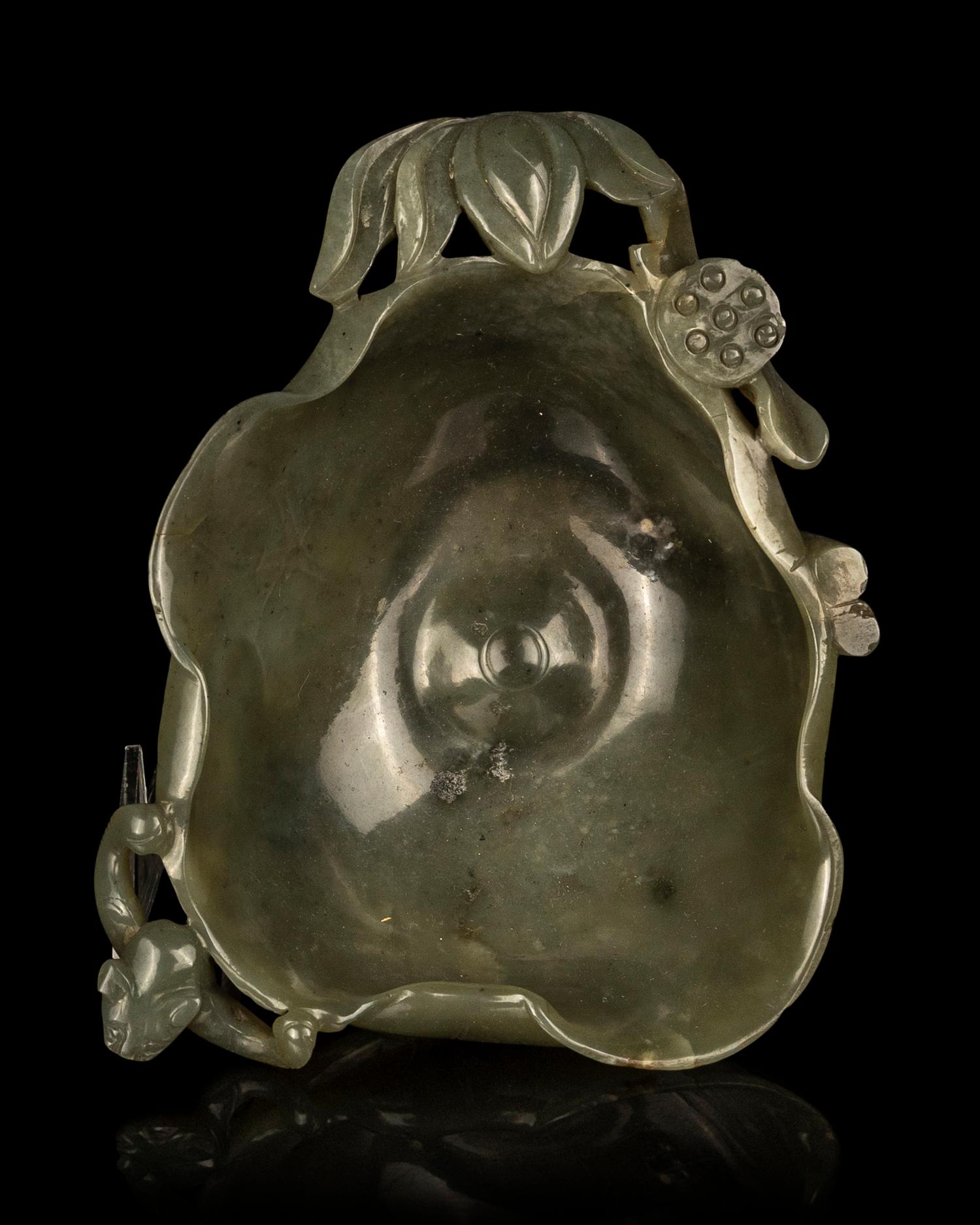 Three Chinese Spinach Jade Articles