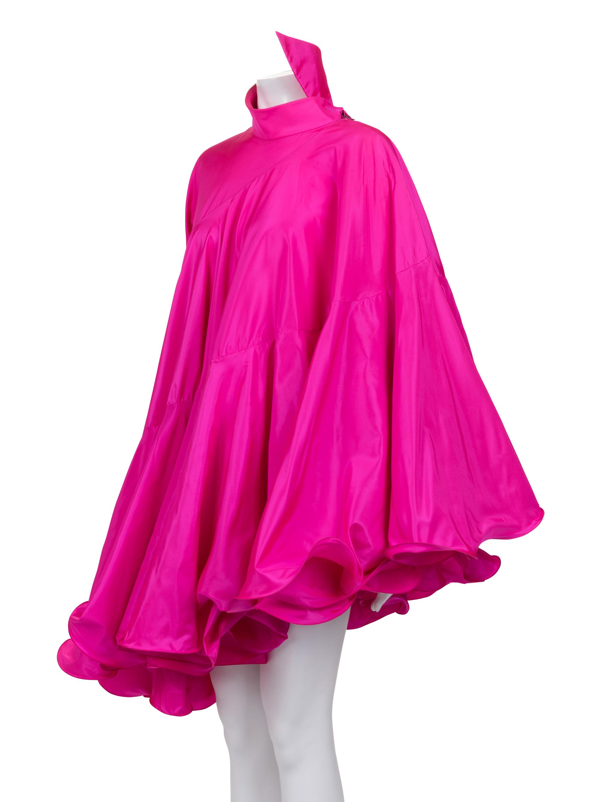 Pierre Cardin Haute Couture Flounced Taffeta Dress, 1990-2000s