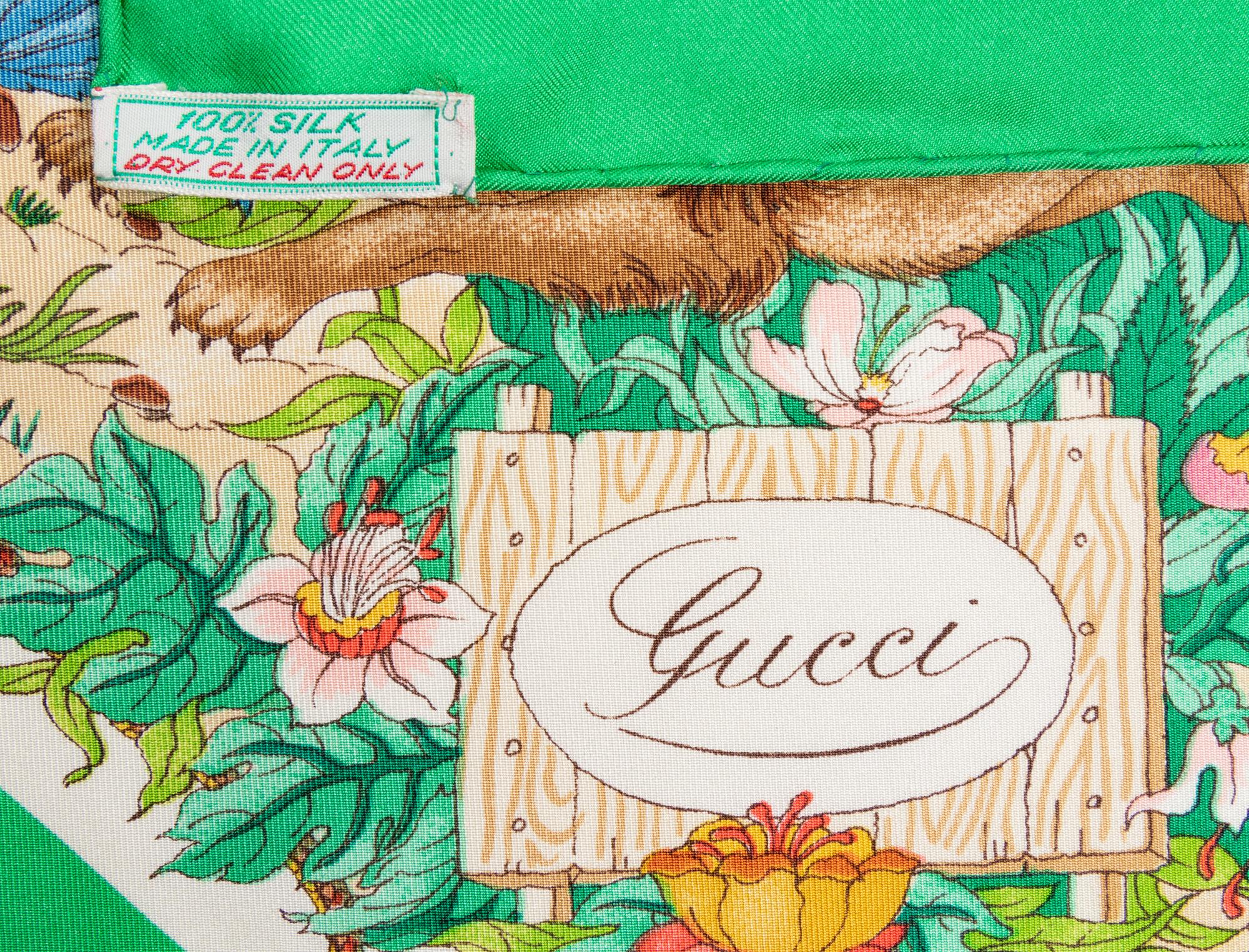 Seven Designer Scarves: Two Gucci, One Jean Paul Gaultier, Two Must de Cartier, One Hermès, One Christian Dior