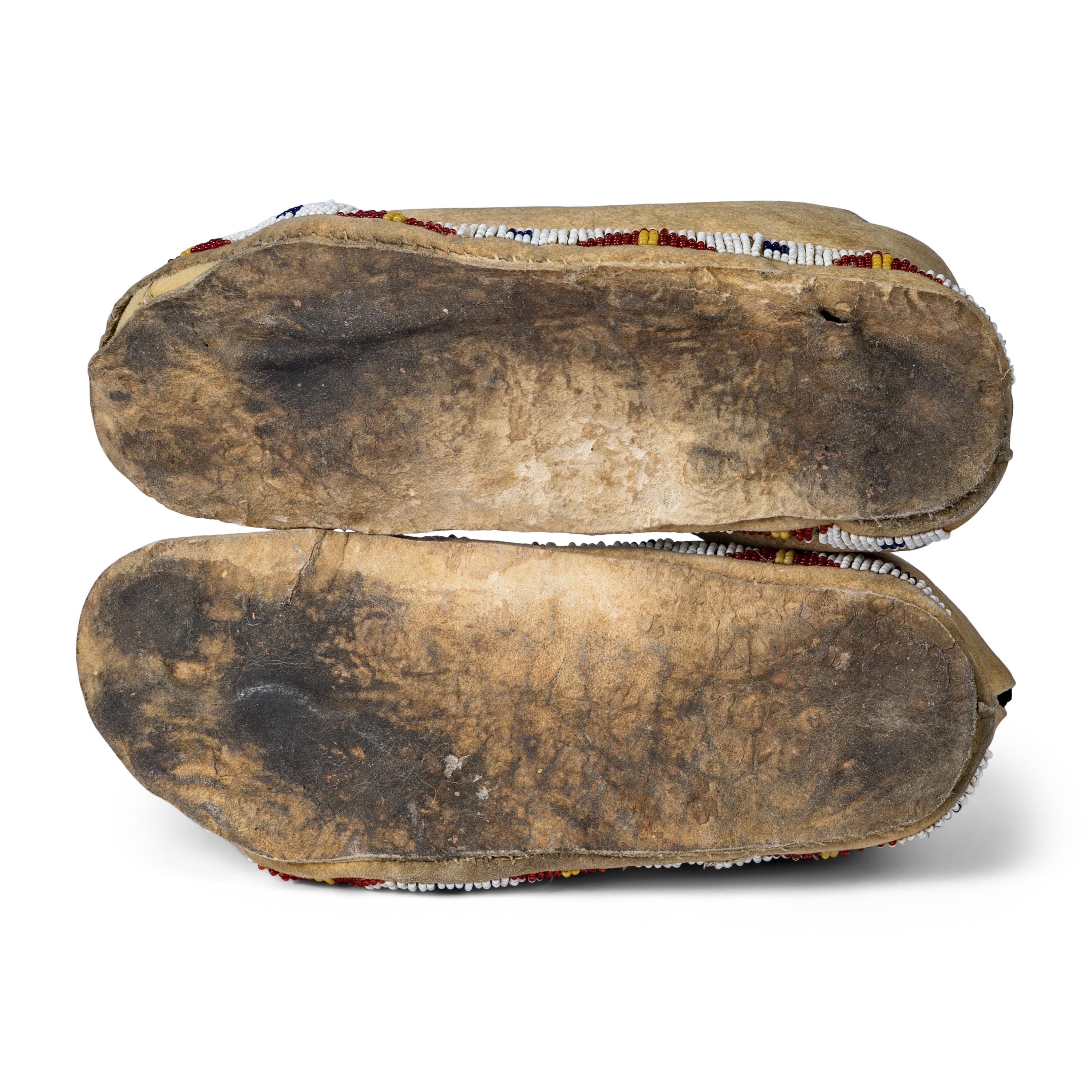 Cheyenne Beaded Hide Moccasins