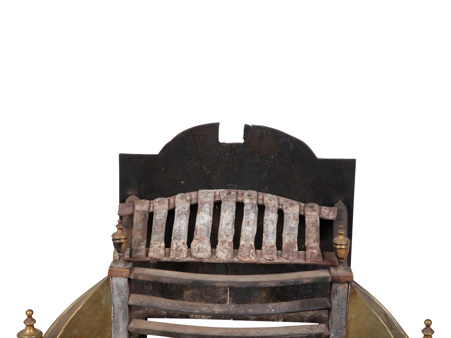 An Edwardian Iron and Brass Fire Grate — CIRCA 1900