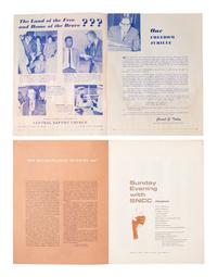 [KING, Martin Luther, Jr. (1929-1968)]. A group of 4 programs, most from events featuring Dr. Martin Luther King, Jr. 1961-1967.