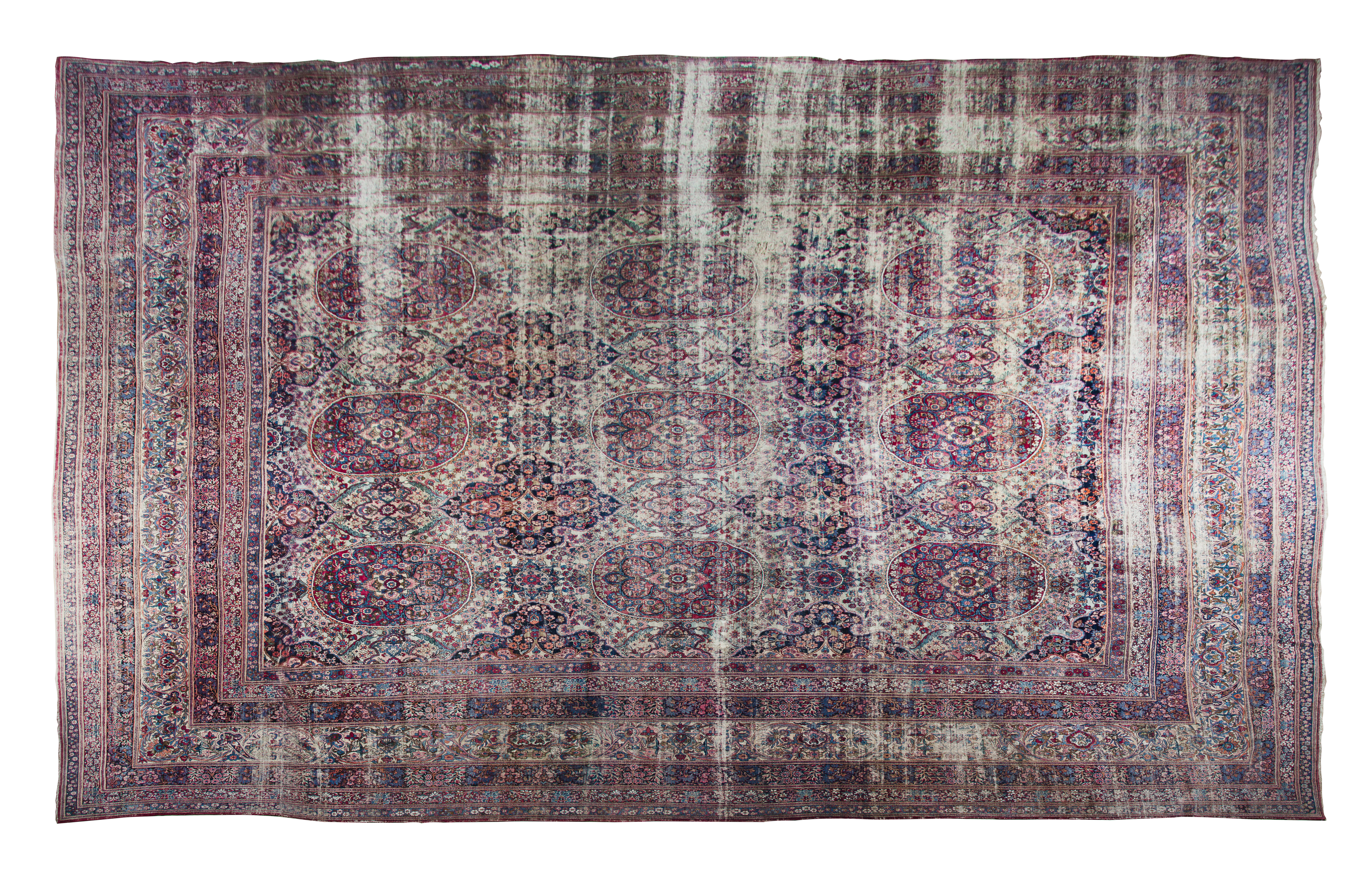 A Kermanshah Wool Rug 18 feet 7 inches x 21 feet 10 inches.