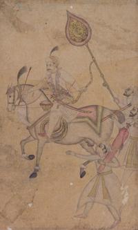 An Indian Mughal Drawing Image 5 x 3 inches. — 17TH CENTURY