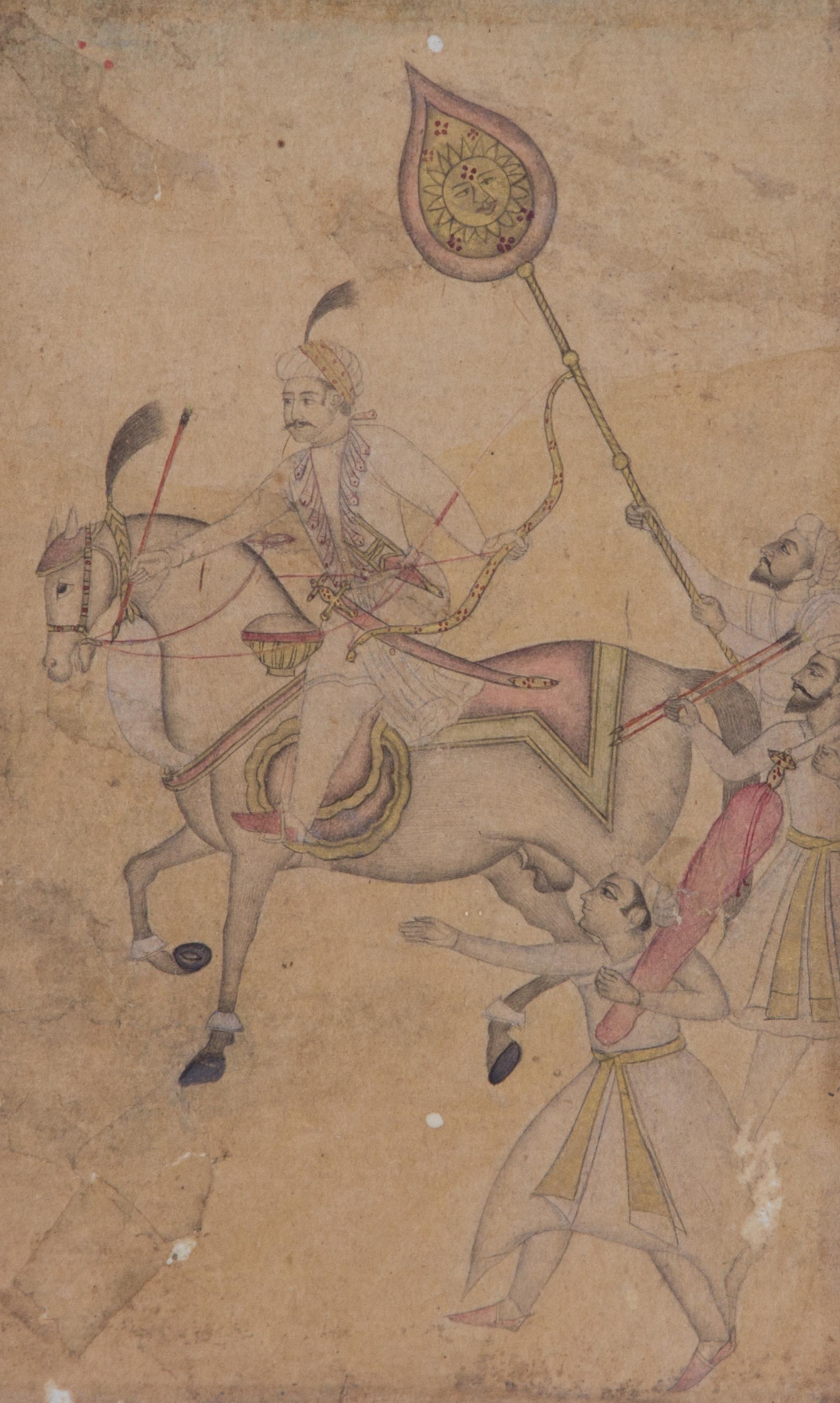 An Indian Mughal Drawing Image 5 x 3 inches. — 17TH CENTURY