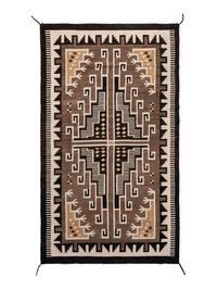 Navajo Two Grey Hills Pattern Weaving / Rug