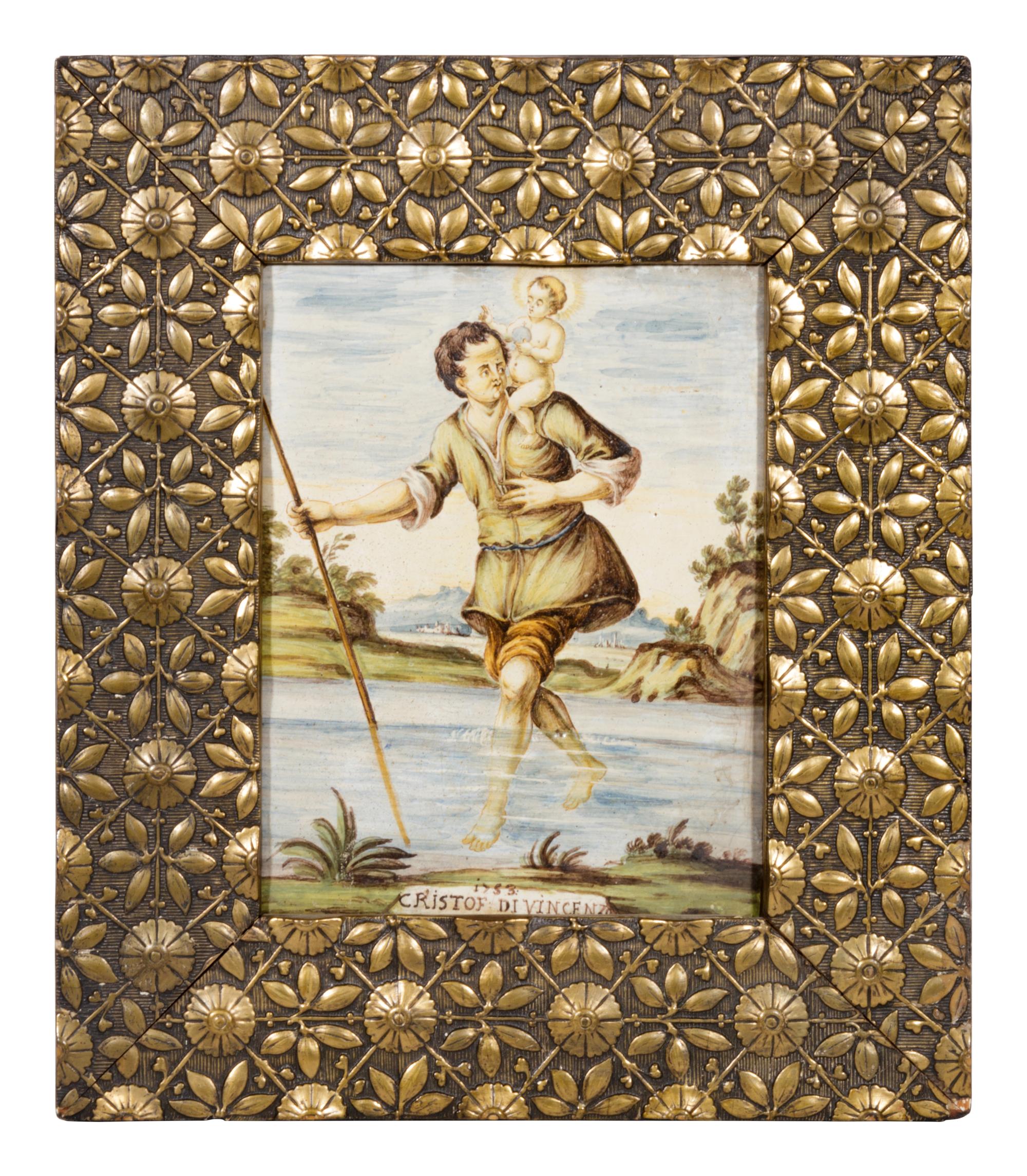 An Italian Ceramic Plaque