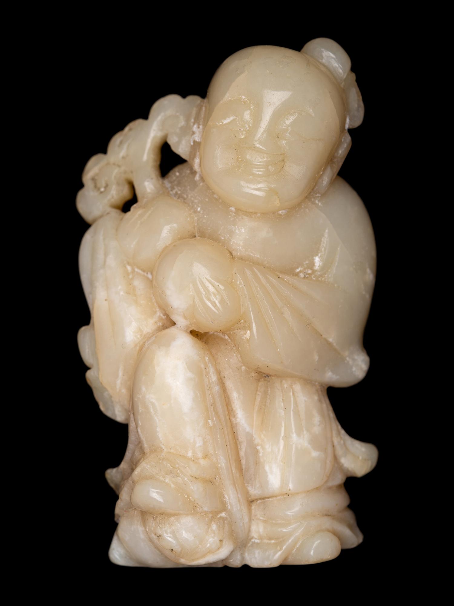 Seven Small Chinese Hardstone and Jade Carvings