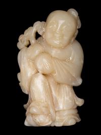 Seven Small Chinese Hardstone and Jade Carvings