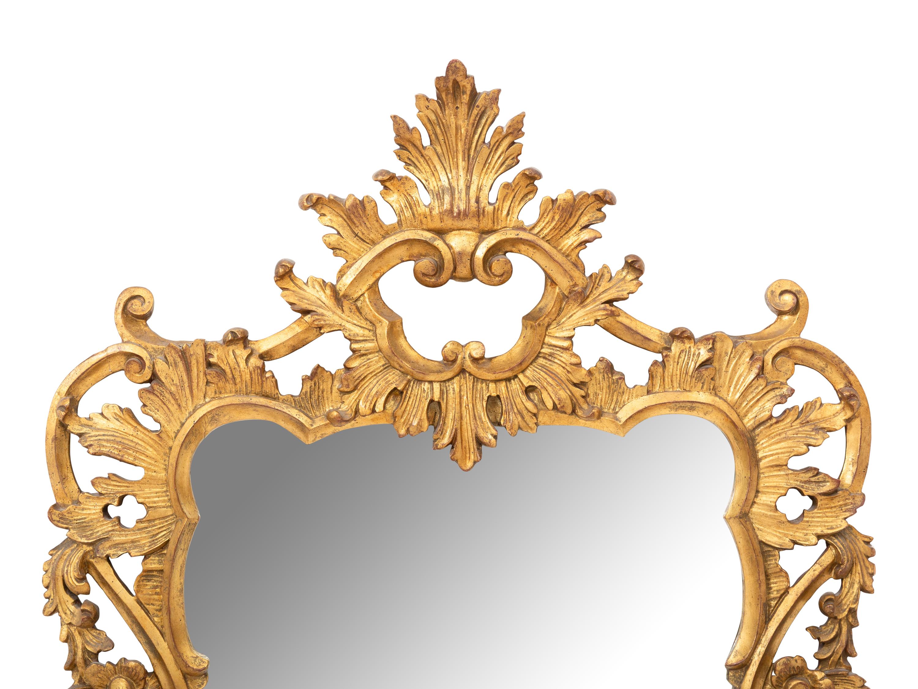 An Italian Rococo Style Giltwood Mirror
