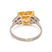 YELLOW SAPPHIRE AND DIAMOND RING