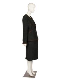 Chanel Green and Brown Fantasy Tweed Skirt Suit, c. 2009