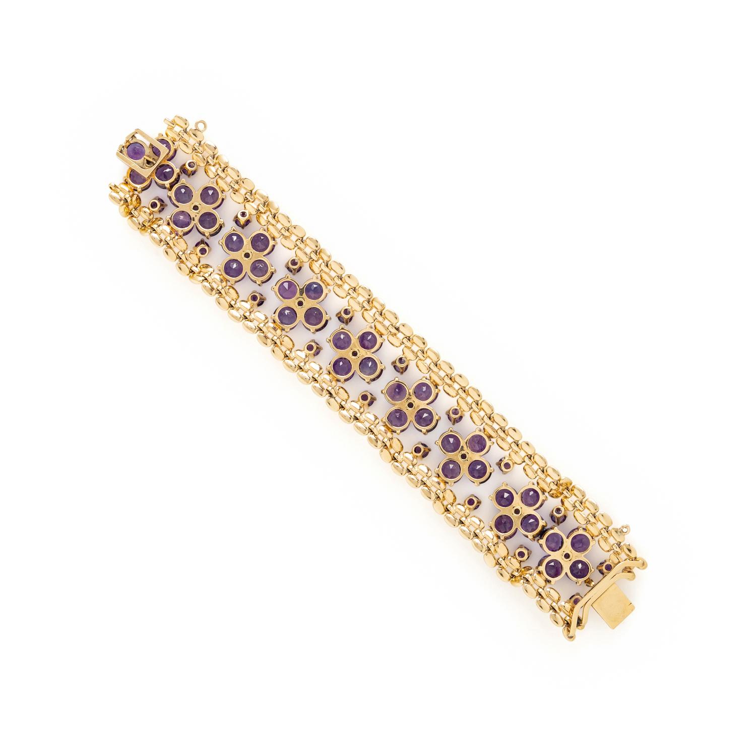 AMETHYST AND YELLOW GOLD BRACELET