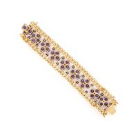 AMETHYST AND YELLOW GOLD BRACELET