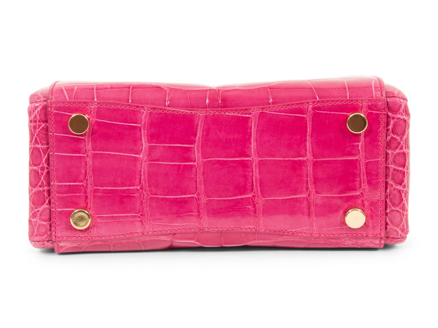 Jada Loveless Bright Pink Alligator Mini Tote