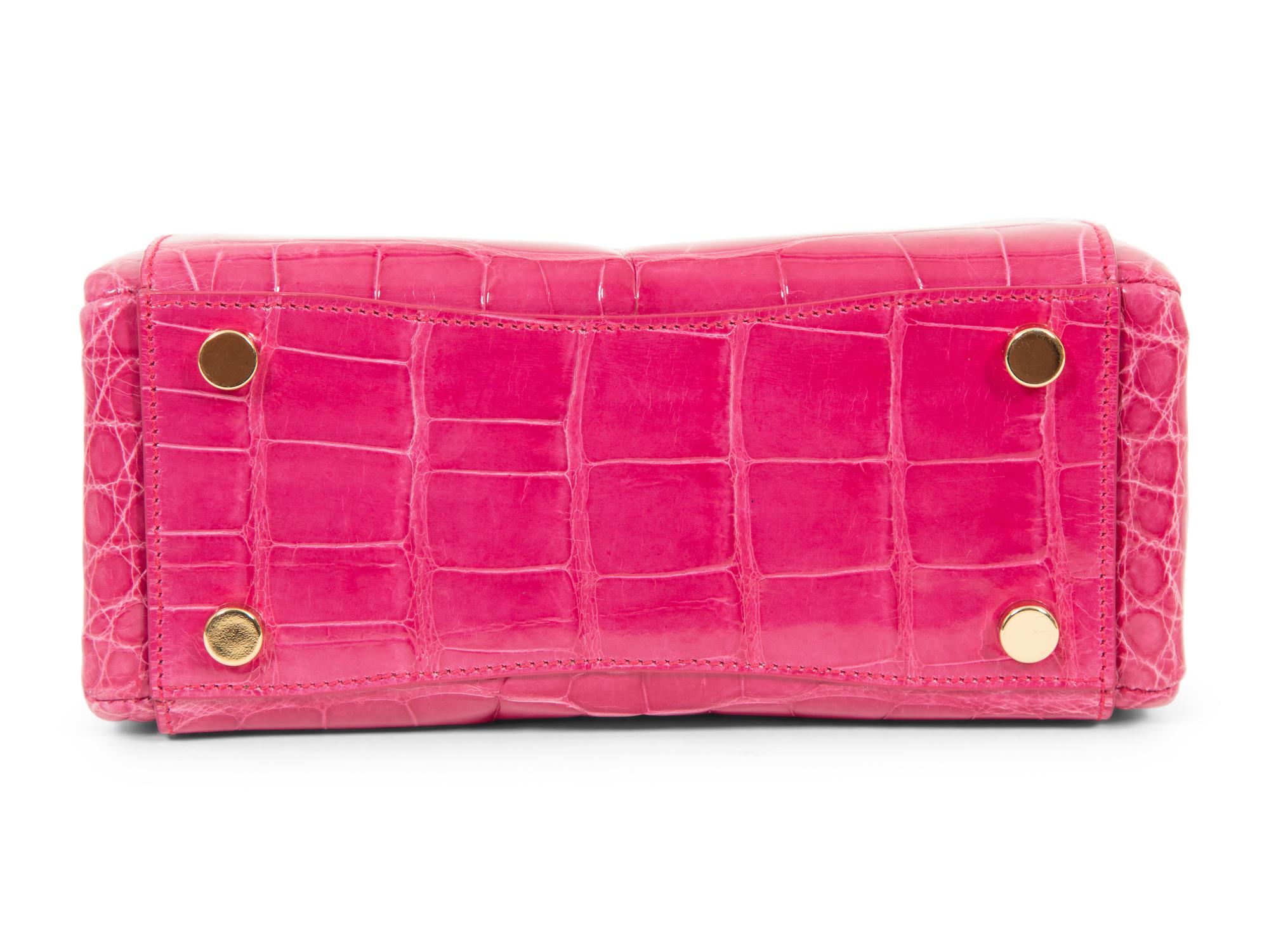 Jada Loveless Bright Pink Alligator Mini Tote