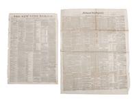 A group of 7 newspapers containing reports of John Brown and Harper's Ferry.