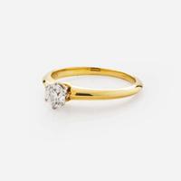 A Vintage Tiffany & Co. Diamond Ring 0.42 Carat Round Brilliant-Cut Diamond, GIA Certified