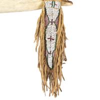 Comanche Elk Antler Quirt, with Beaded Hide Wrist Strap