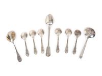 A Group of Silver Serving Flatware