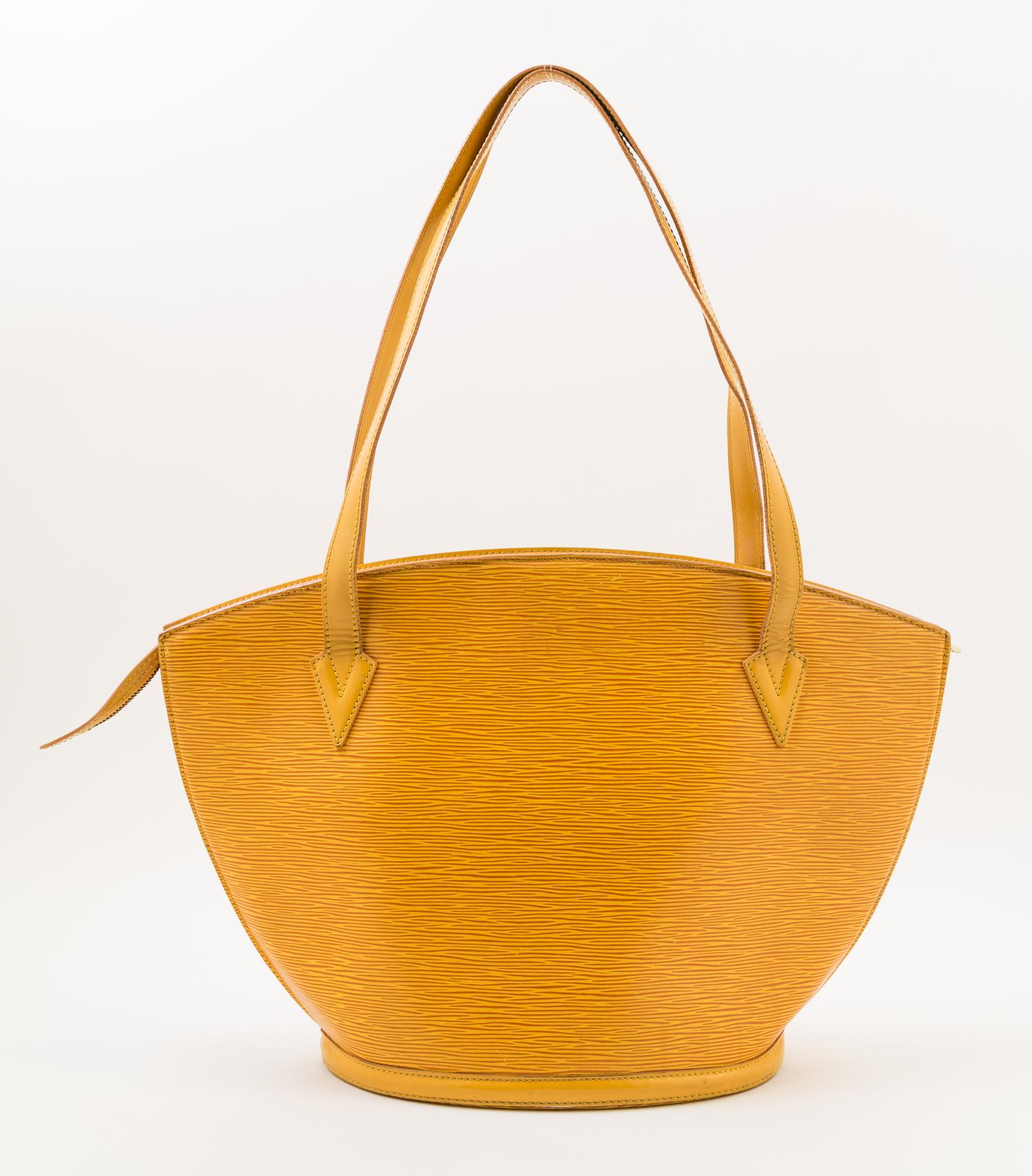 A Louis Vuitton Yellow Epi Saint Jacques Shoulder Bag, 17" x 11" x 3"; Strap drop: 10".