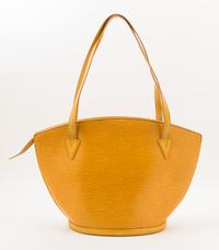 A Louis Vuitton Yellow Epi Saint Jacques Shoulder Bag, 17" x 11" x 3"; Strap drop: 10".