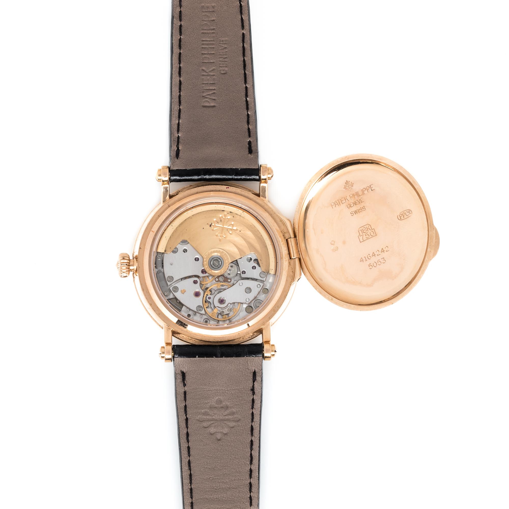 PATEK PHILIPPE, 18K PINK GOLD REF. 5053 'OFFICER'S' WRISTWATCH