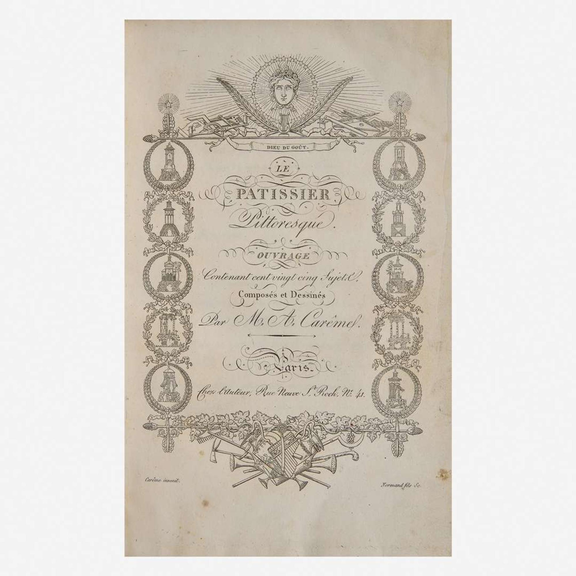 [Food & Drink] Carême, Antoine Group of 3 French Cookbooks