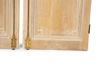 A Pair of French Cerused Oak Doors with Gilt Bronze Fixtures