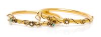 A Pair of Vintage Yellow Gold Bangle Bracelets, 16.30 dwts.