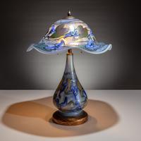 Charles Lotton (American, 1935–2021) — Blue Iris and Cypriot Lamp, c. 2004