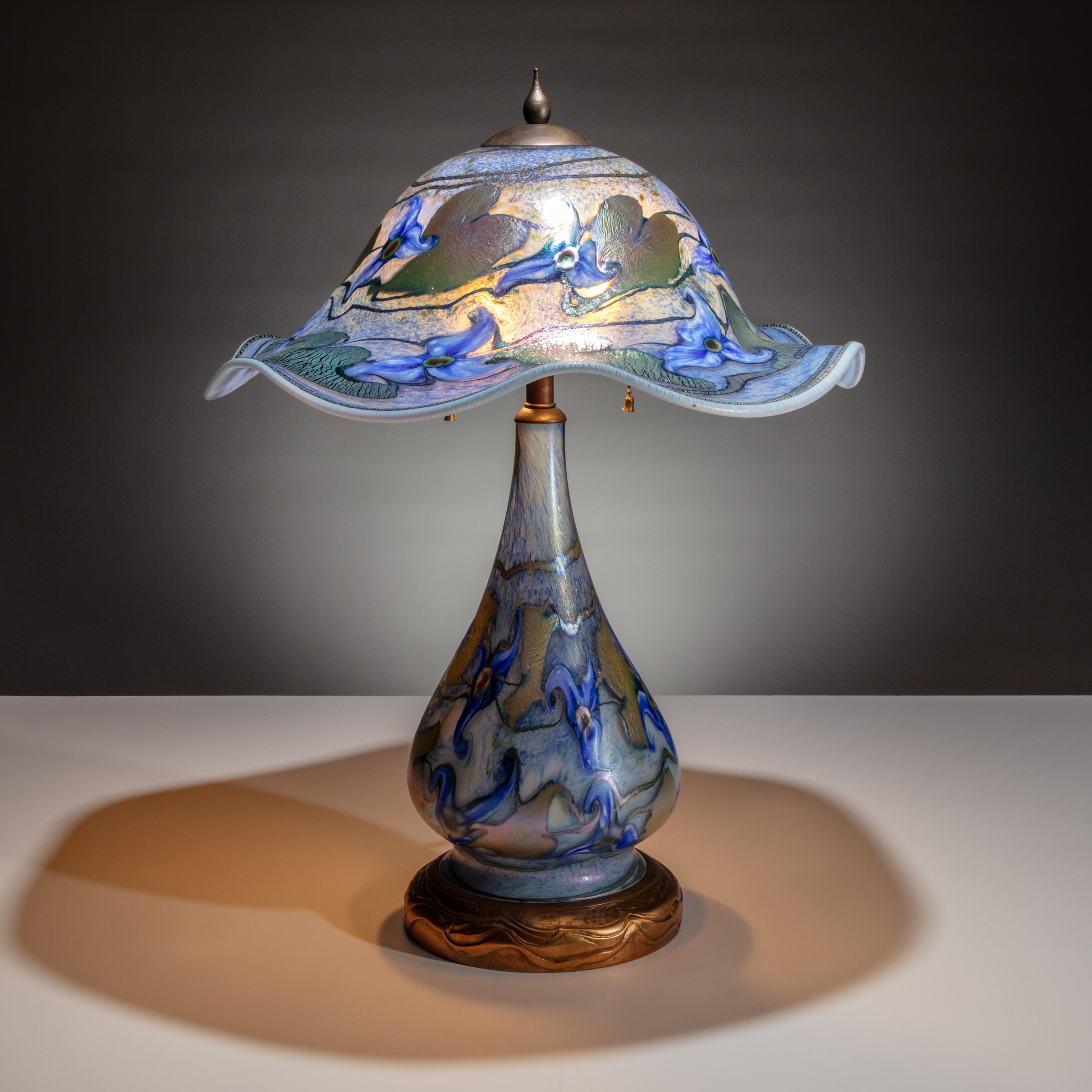 Charles Lotton (American, 1935–2021) — Blue Iris and Cypriot Lamp, c. 2004