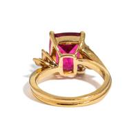 PINK TOURMALINE AND DIAMOND RING