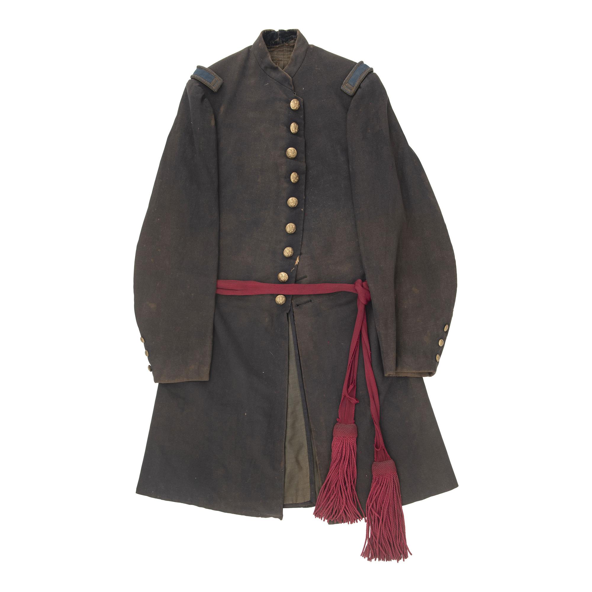 Civil War to Indian Wars Era Private Purchase Officers Frock Coat with Infantry 1st Lieutenant's Shoulder Straps & Sash