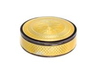 A Swiss Guilloche Enameled Silver Compact, Wegelin Fils, Geneva, 19th/20th Century, of circular form, the hinged lid decorated with thr