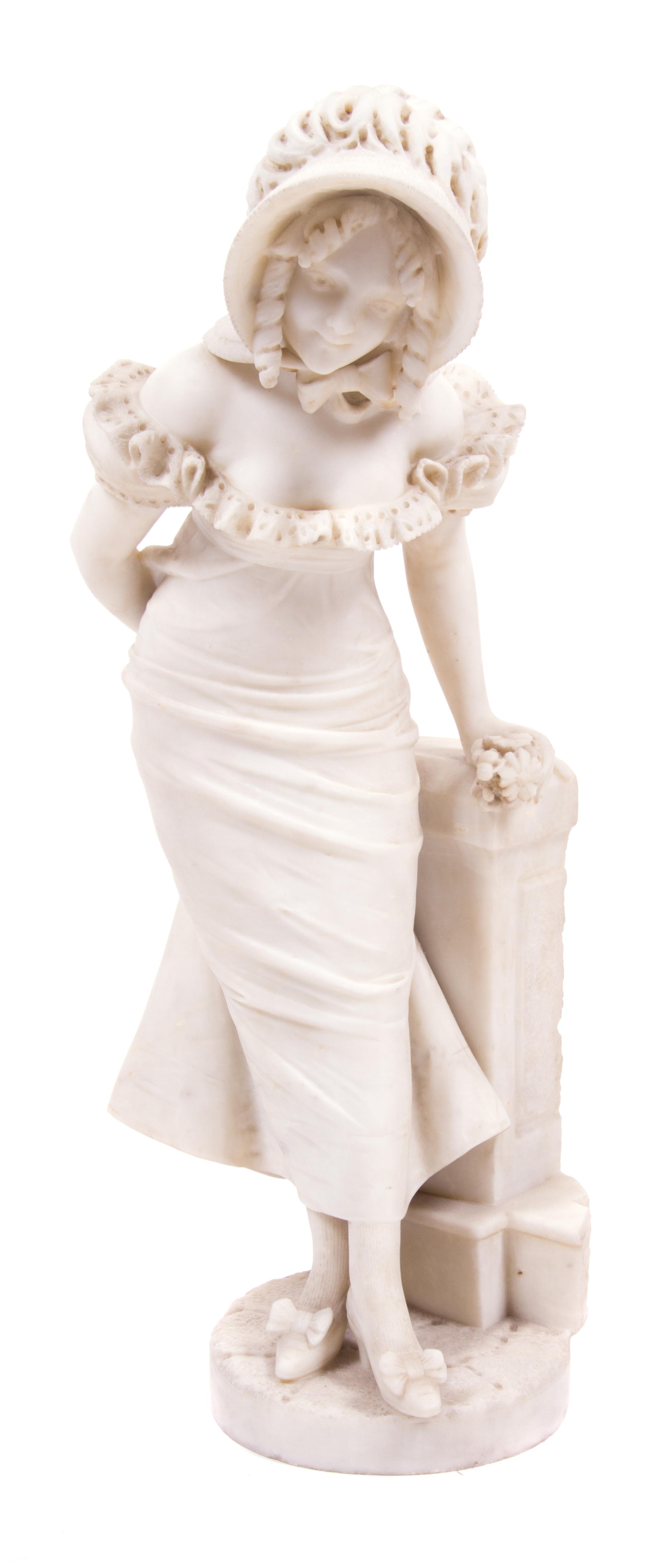 An Italian Alabaster Figure Height 30 inches. — 19TH/20TH CENTURY