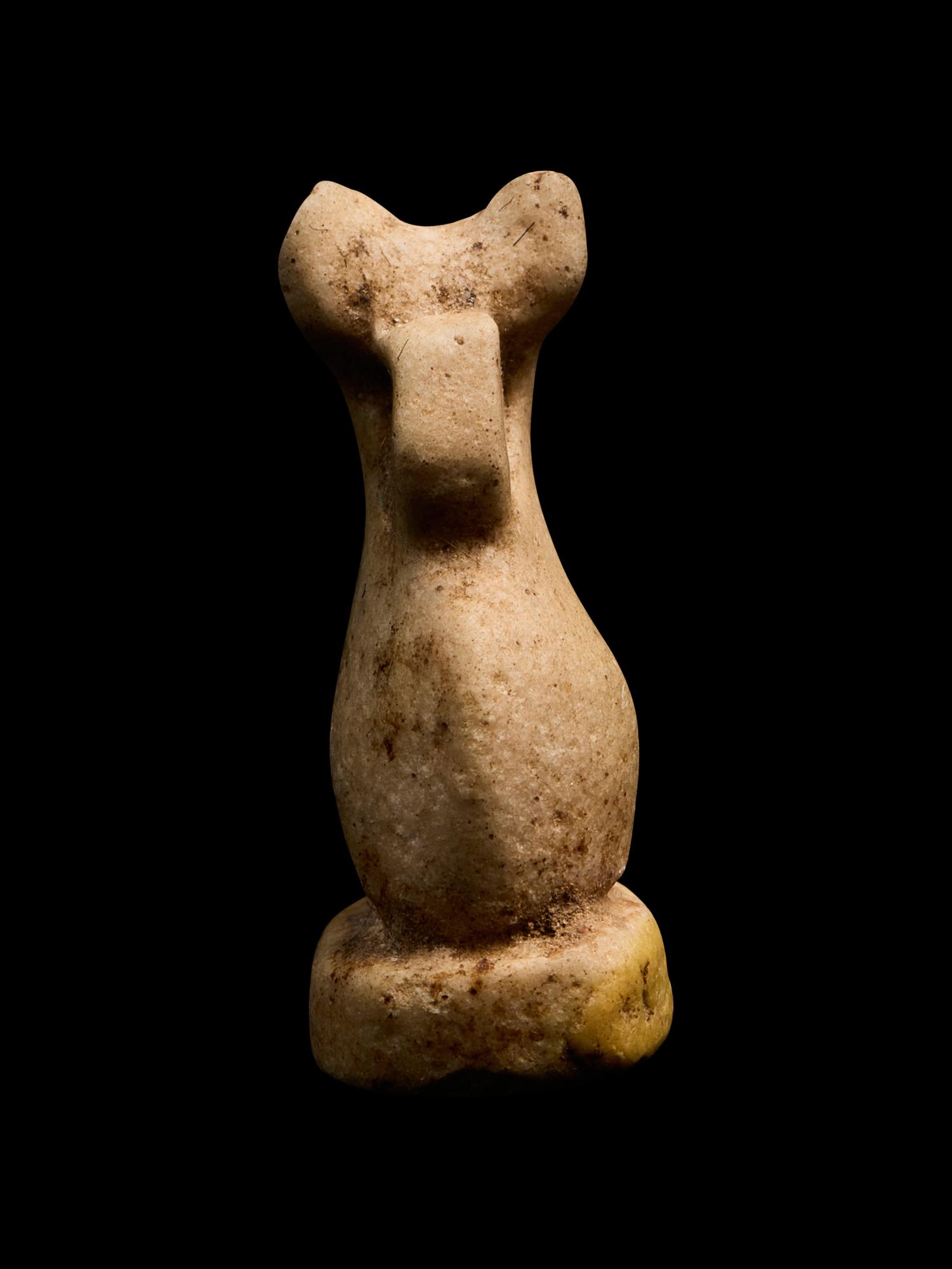 An Egyptian Faience Cat Pendant