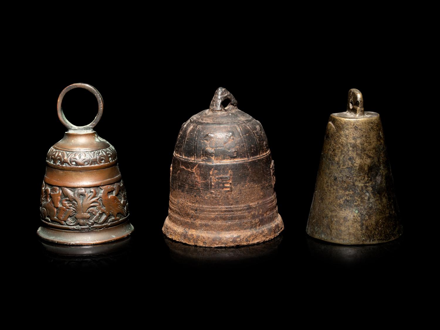 Three Asian Bronze Bells