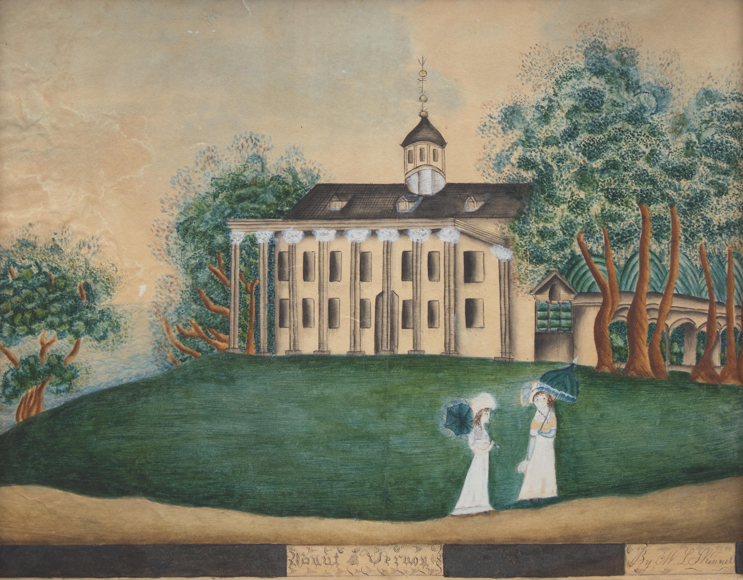 American School 19th Century, View Of Mt. Vernon