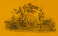A Group of Yellow Tole Decorative Articles