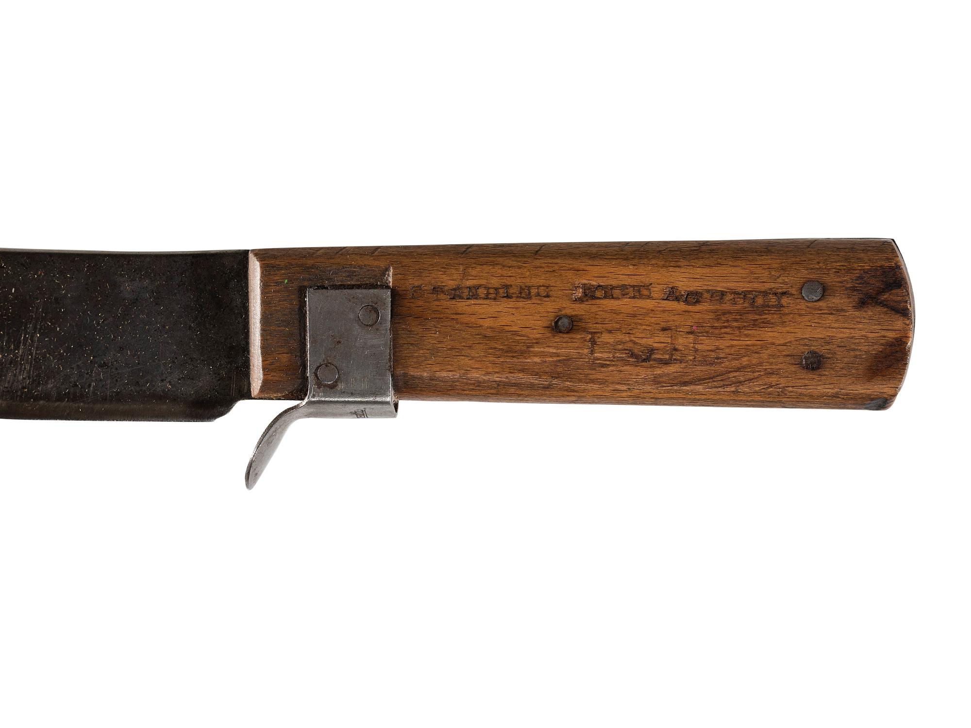 Apsáalooke [Crow] Beaded Knife Sheath, with Standing Rock Agency Issued Russell Knife