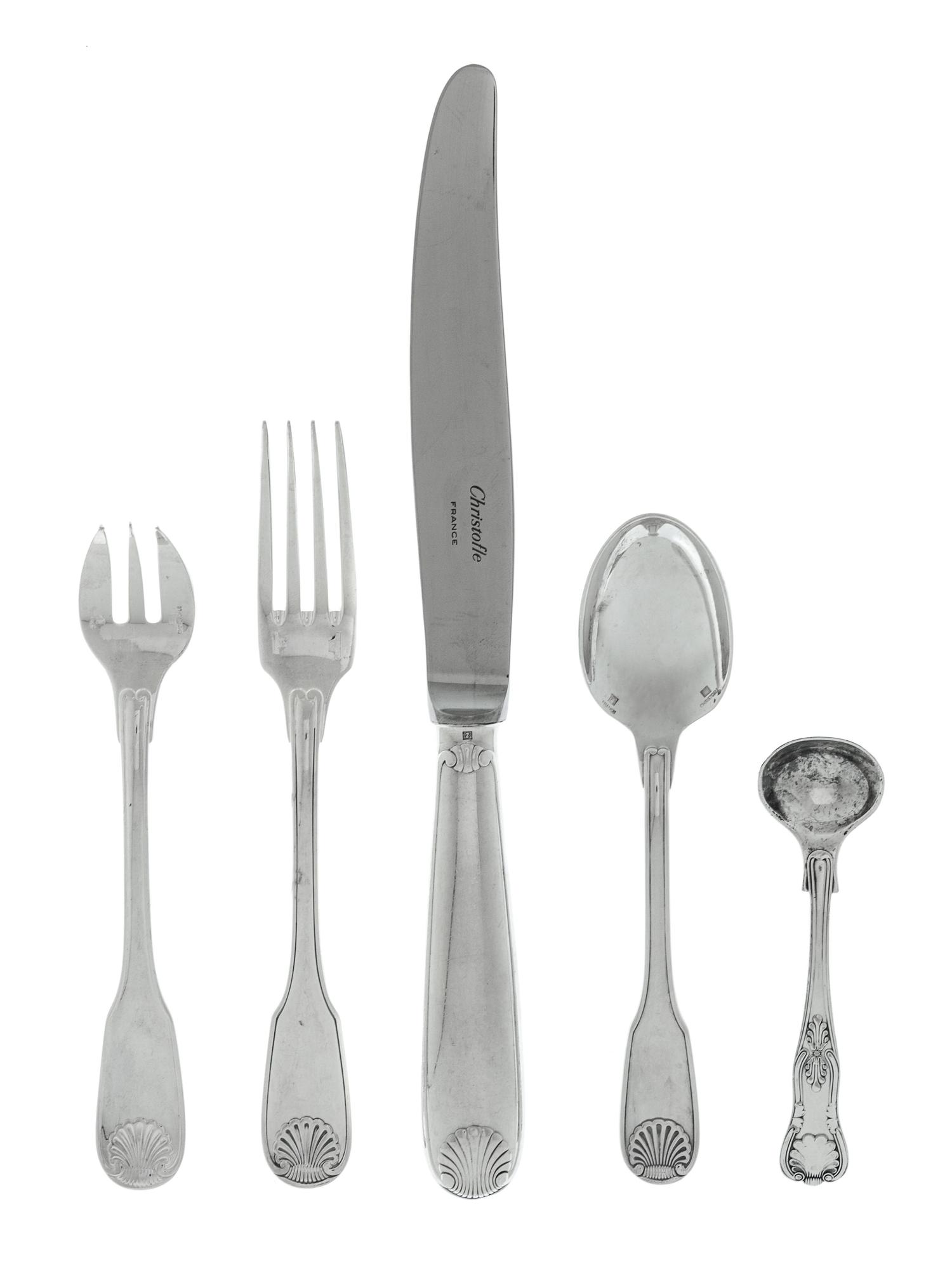 A Christofle Silver-Plate Flatware Service